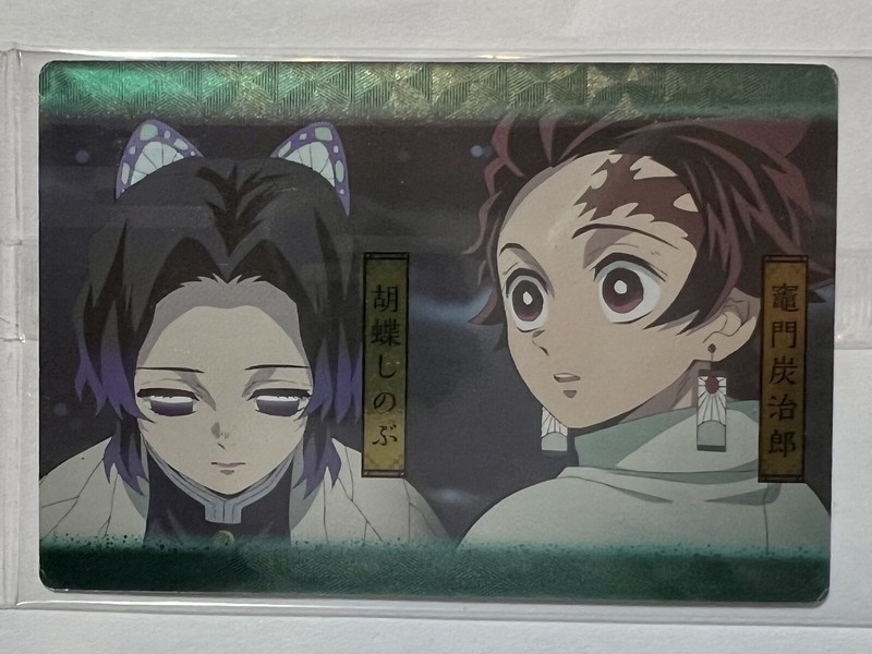 Demon Slayer KNY Anime Collectable Wafer Card New from Japan- Shinobu & Tanjiro