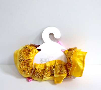 Disney Princess Belle Beauty The Beast Sequin Premium Pet Collar