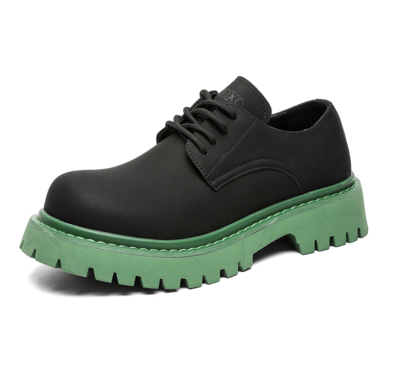 SAOLA Scarpe uomo derby stringate eleganti formali pelle moda plateau punta tonda grande nuove