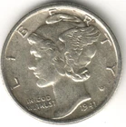 USA - 1941P - Mercury Dime - #945