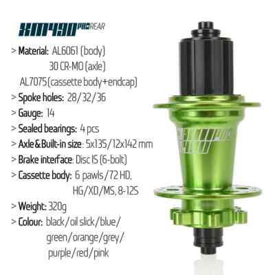 Moutain Bike Hub 24 28 32 36 Holes MTB Hubs for HG 8-12 Speed 12