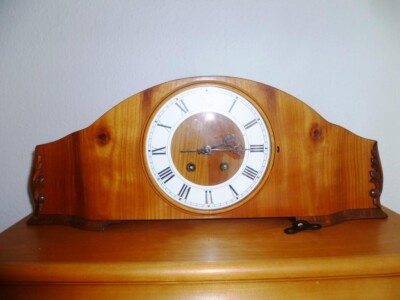 LENZKIRCH Kaminuhr, Buffetuhr, Uhligspendel, Uhrwerk ca. 1895,  revidiert
