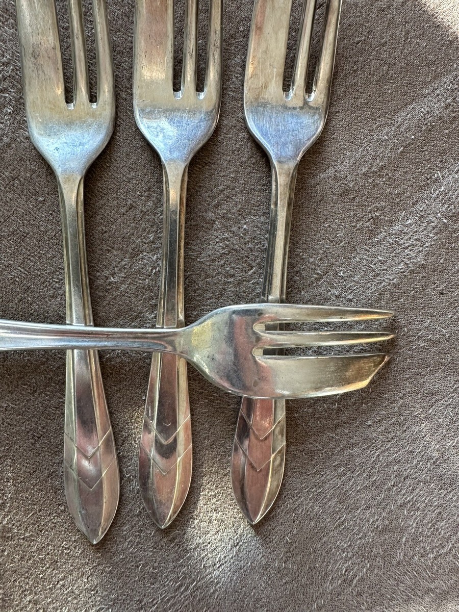 F.G. SHEFFIELD ENGLAND EPNS PASTRY FORK SET OF 4 | eBay