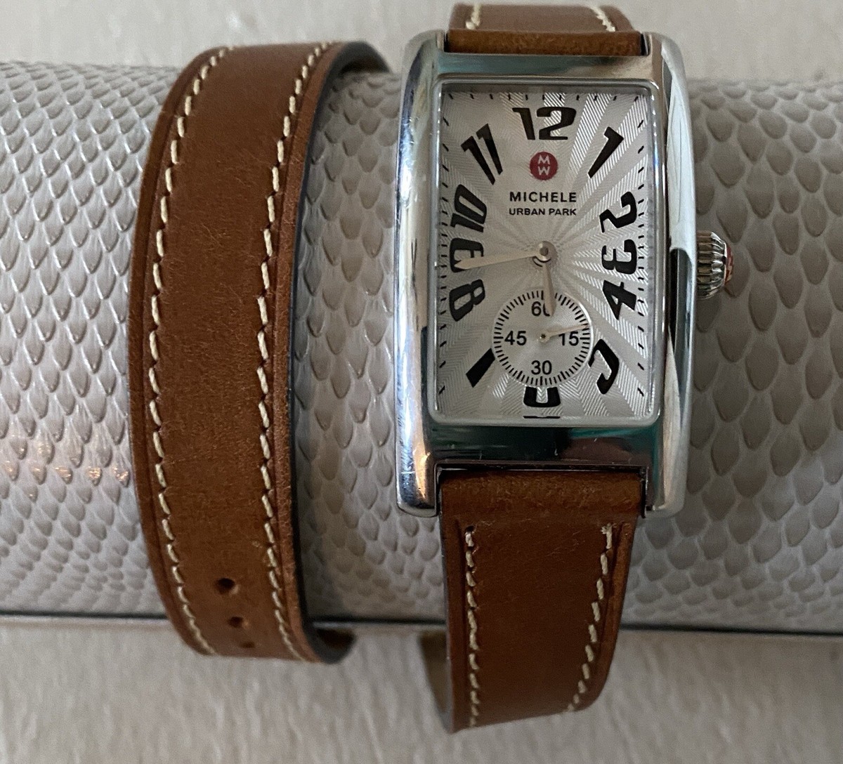 Michele Classic Leather silver watch New Michele Diamond Releve Mww19a000001 Silver Bracelet  main image 2
