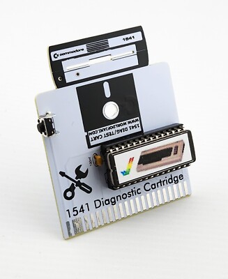 COMMODORE 1541 Floppy Disk Drive Diagnostic Test Cartridge for C64/C128(D) White