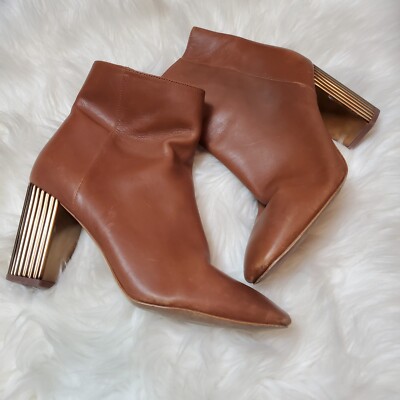 Michael Kors MK Womens Porter Brown Ankle Boots Size 9.5M
