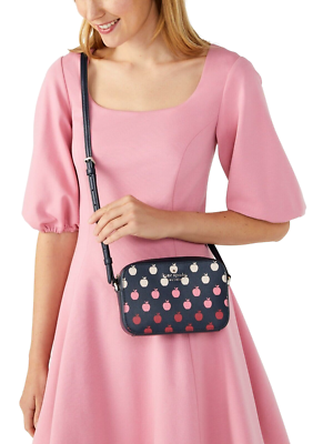 New Kate Spade Staci Orchard Toss Print Camera bag Blazer Blue | eBay