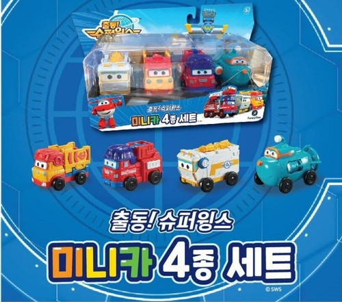 Super Wings Season 6 Mini Car 4 Set Herry Rover Lemi Locky Baby Kids ...