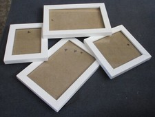 Picture Frame, 4 Pictures, White - 11" tall x 12" wide