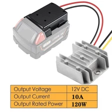 DC 18V to 12V 120W Step Down Converter Voltage Regulator For Milwaukee Battery