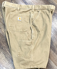 Carhartt Carpenter Shorts Utility Canvas Work Mens Relaxed 40 100245-253 Brown
