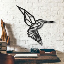 Acryldeko Origami Kolibri WANDDEKORATION schwarz DEKOELEMENTE Acryl Vogel