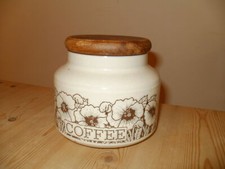 Vintage Hornsea Lancaster Vitramic Cornrose COFFEE Storage Jar Retro (P229)