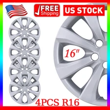 (4 Pack) Hubcaps for 2009-2025 Toyota Corolla 16-Inch Wheel Rims Cover Snap On