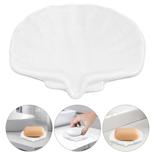 Bathroom Soap Dish Shell Molding Ceramic Soap Dish Soap Holder for Home