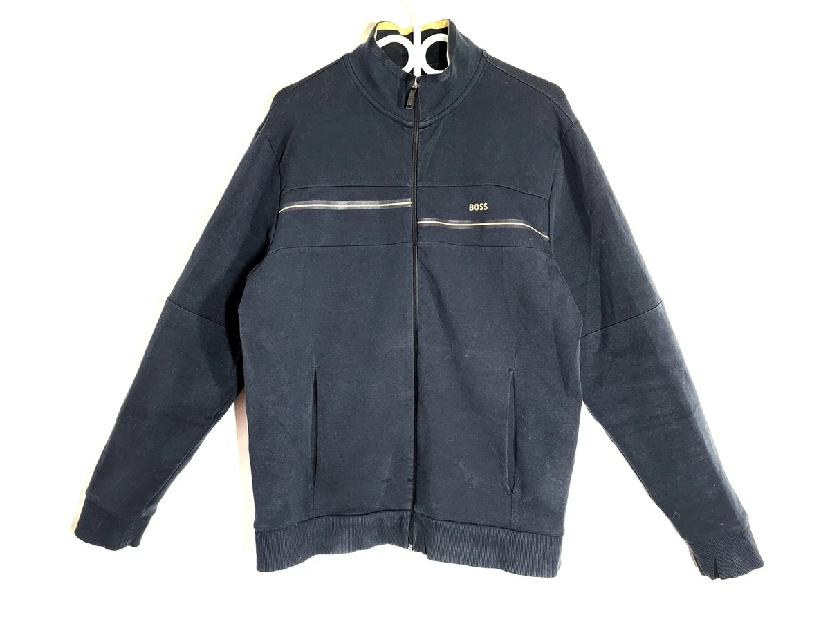 Boss zip online through sweatshirt