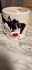 Vintage 1998 Gibson Housewares Looney Tunes Tweety Bird Sylvester Mug 16 oz. 4"