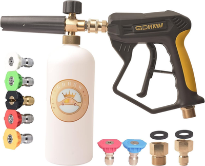 #ad X 887 High Pressure Washer Gun with Foam Cannon 2 Adapter 7 Pressure Washer Nozz $61.79