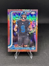 2025 Topps Chrome Football #103 David Montgomery Leather Refractor Detroit Lions