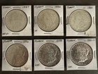 Morgan $1 Silver Dollar Lot of 6 Business Strike 1881 1881-O 1886 1887