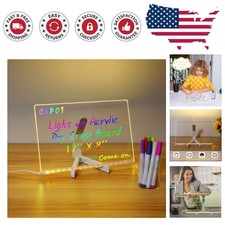 Acrylic LED Dry Erase Board 11.8”x7.9” – Illuminate Your Creativity Anywhere