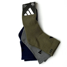 adidas Men's Socks 3 Pair Cushioned Arch Compression Shoe Size 6-12 High Quarter