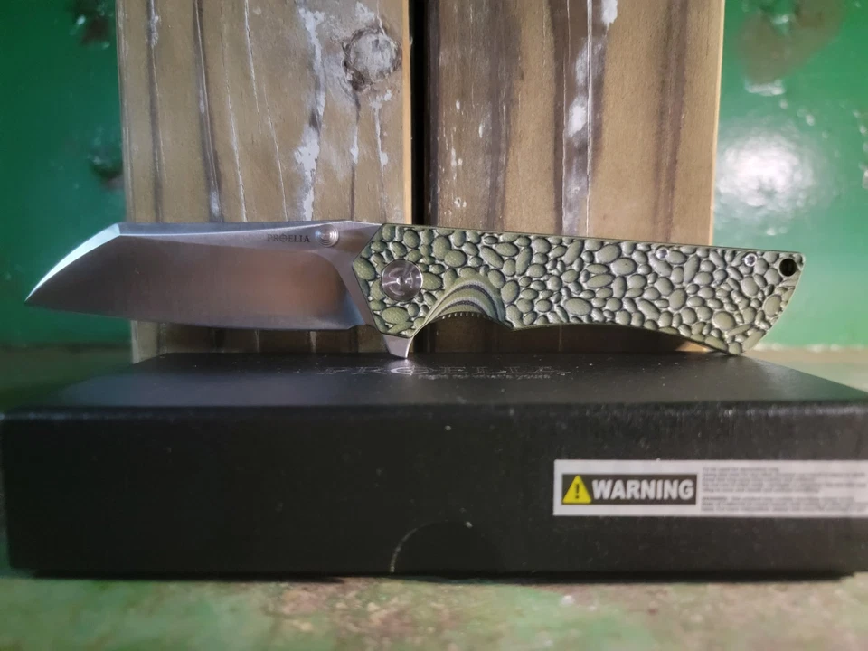 Proelia TX301GN Tactical Liner-Lock Folder Satin D2 WC Blade with G10 Handles - Image 2 of 4