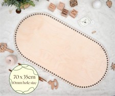 Crochet Moses Basket Base 70x35cm 10mm holes Wooden Bottom For Baby Cradle 