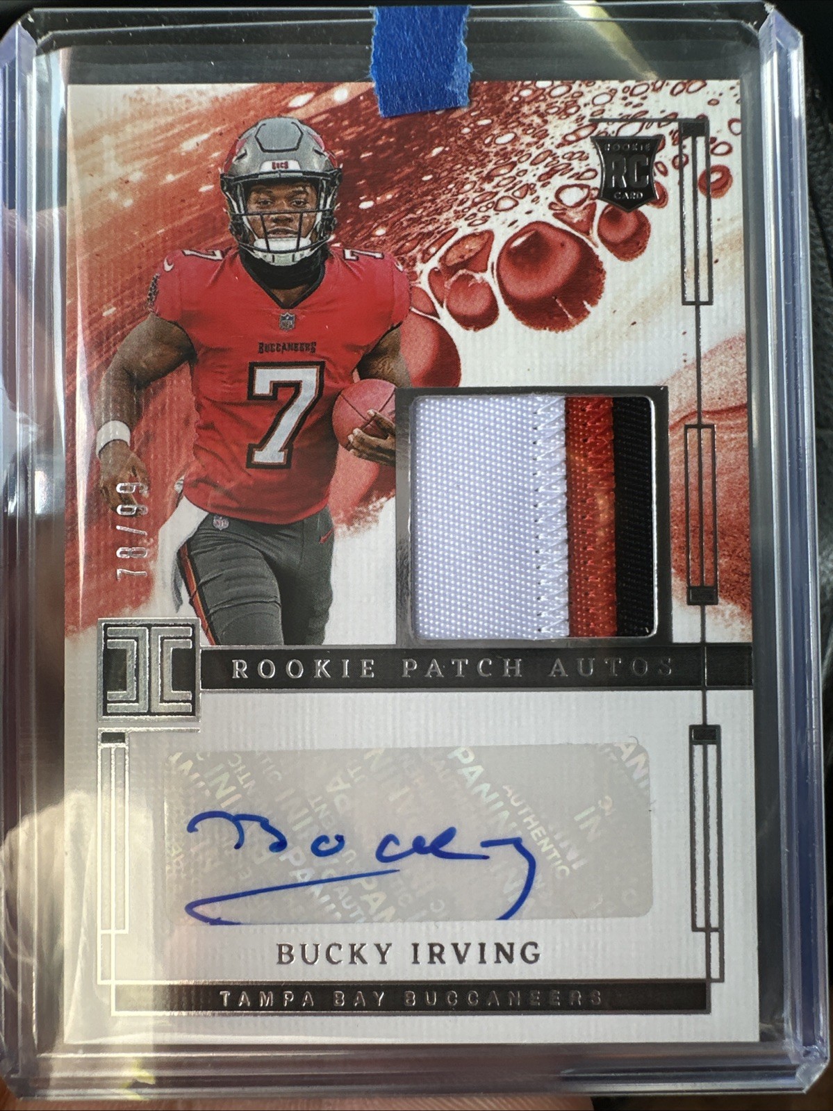 2024 Panini Impeccable - Rookie Patch Autographs Bucky Irving #RPA-BIG #63/99