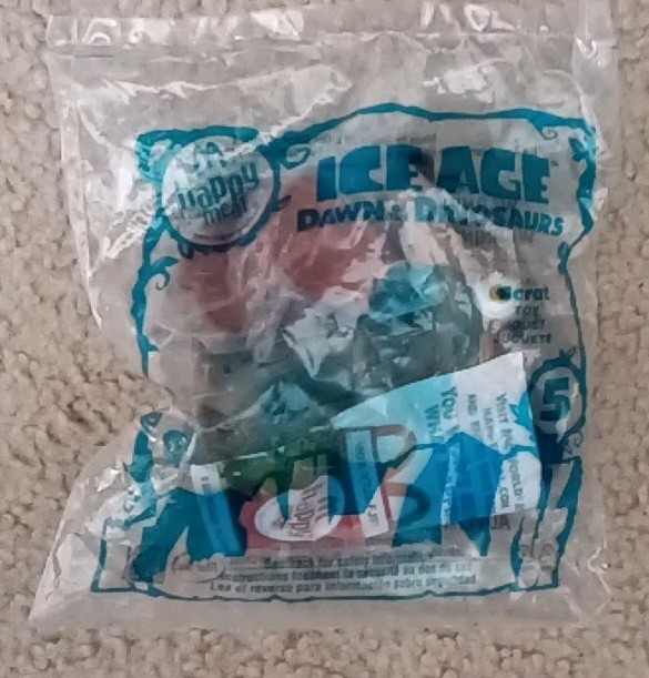 Ice Age Dawn F The Dinosaurs Scrat Happy Meal Toy In Package