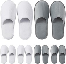 DECOUE 6-Pairs Disposable Slippers   Non-Slip Spa Slides for Home  Hotel