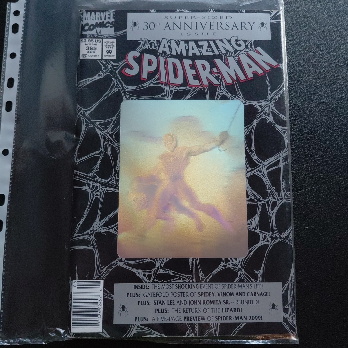 90's Lot Of 6 Holo Spider-Man Marvel Comics, #1, 50, 90, 100, 189, 365