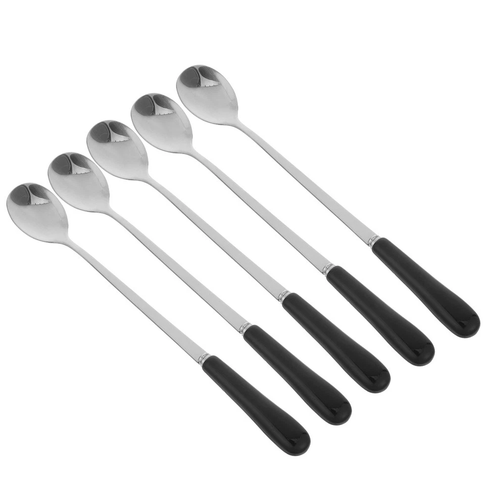  5 Kaffeelöffel: Kleine Löffel aus Edelstahl mit Keramikgriffen, Teelöffel aus - Bild 2 von 4