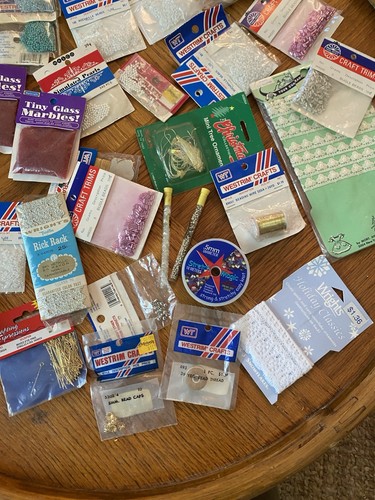 Crafting Supplies Lot - Beads - Notions - Thread - Trim - Yay!!! Plz Buy