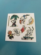 Vintage Snoopy Prism Vending Sticker Sheet 3x3 Inches Vacation Mode