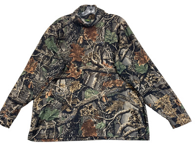 Cabela s Seclusion 3D Camo Mock Neck L/S Shirt Men XL Reg Hunting Outdoor