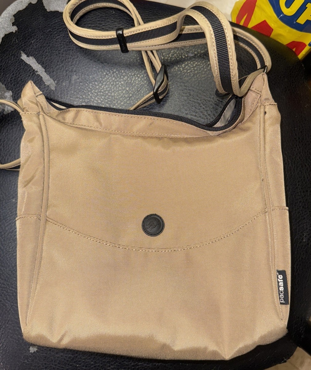 Pacsafe Citysafe 100 Beige Exomesh Anti-Theft Travel Crossbody Bag Purse  PB140 | eBay