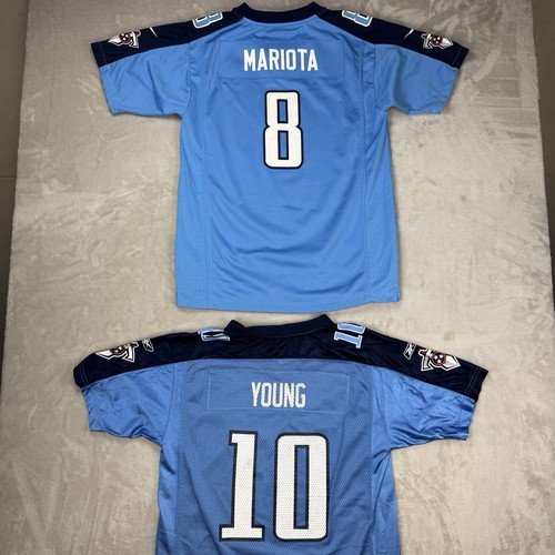 Titans Tennessee Nike Marcus Mariota-Vintage Vince Young Reebok Jersey Youth XL - Picture 10 of 18
