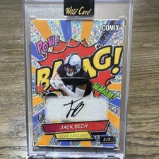 Wild Card COMIX Jack Bech Wide Receiver BAANG! 2/3 Autograph Football 2025