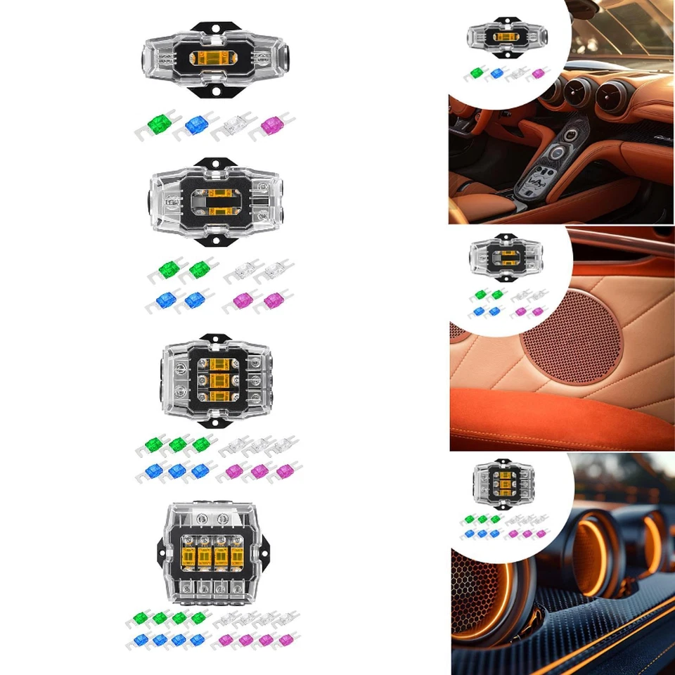 Fused Distribution Block Car Audio Waterproof Cover Marine RV Anl Fuse Block - Image 2 of 2