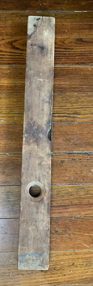 Rare Antique Disston & Morss  Wood & Brass 26" Carpenters Level Keystone Tool Co - Image 3 of 4