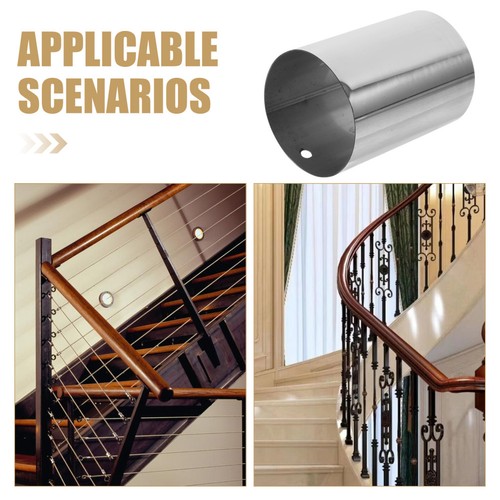 2pcs Stainless Steel Stair Handrail End Cap Metal End Sealing Caps for Wood - Zdjęcie 12 z 12