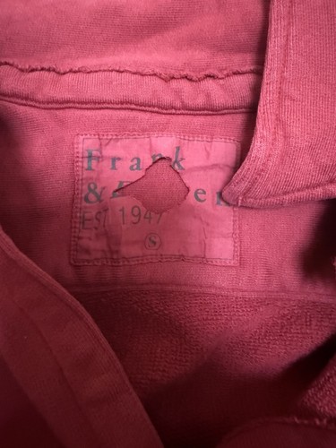 Frank & Eileen Felpa Eileen Triple Fleece con bottoni Rosso - Small Nuova senza etichette - Foto 6 di 8