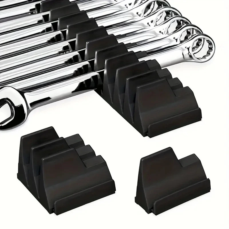 Magnetic Wrench Holder 20-Slot Hex Toolbox Organizer Rack for Spanners & Tools - Image 3 of 4