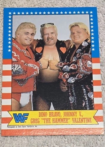 WWF Dino Bravo Greg Valentine Johnny #12 Topps 1987 Wrestling Stars Trading Card