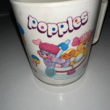 Vintage Deka Popples Plastic  mug 1986 Made in USA 