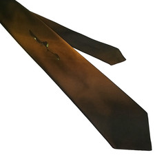 Vtg 60s 70s Wembley WEMLON Luxury Tie Brown Copper Polyester Necktie 53" x 3.75"