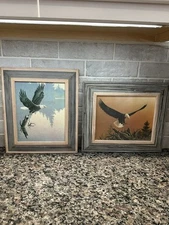 Gary  Fenske Eagle In Flight  Paintings On Canvas Excellent Cond.