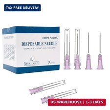 18 Gauge 1 Inch Needle 100 Pack , Sterile Disposable Injection Luer Lock Indust