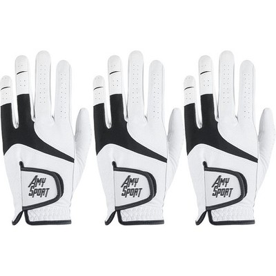 Golf Gloves Men Value 3 Pack All Weather Grip for Serious Performance Breathable